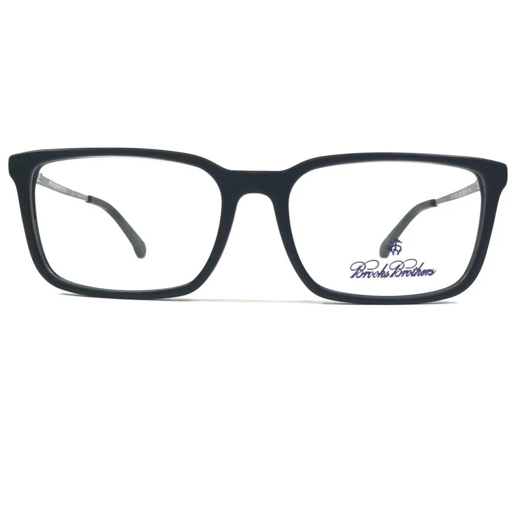 Brooks Brothers Eyeglasses Frames BB2030 6105 Black Grey Square 53-16-140